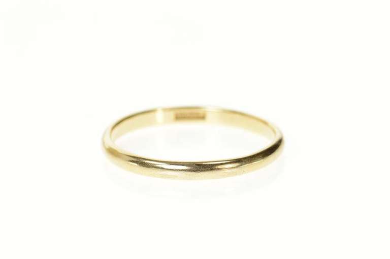 14K Yellow Gold 3.0mm Classic Men's Simple Wedding Band Ring