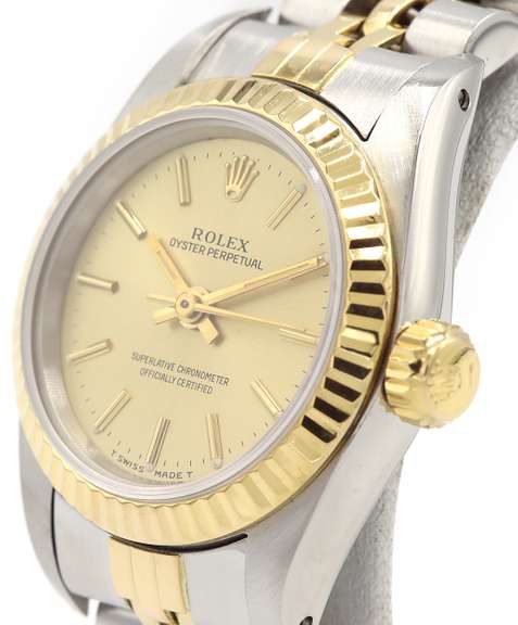 Rolex Oyster Perpetual Two Tone 24mm Watch