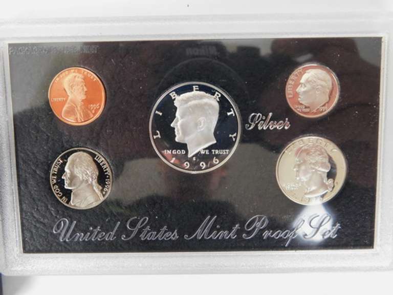 US Mint 1996 Silver Proof Coin Set w/COA