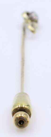 Vintage Diamond stick Yellow Gold Pin