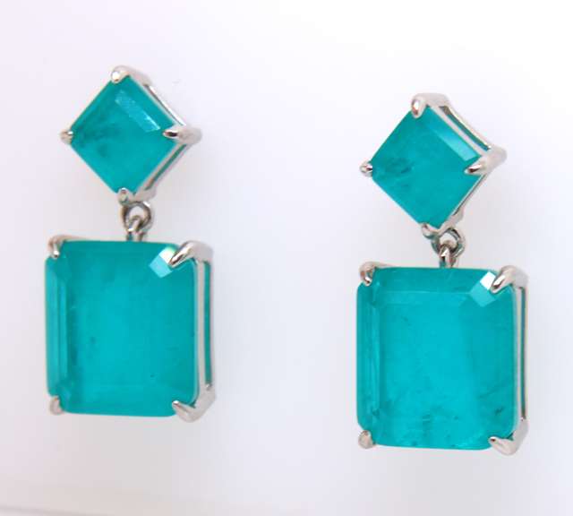 Sterling Silver Cubic Zirconia Dangle Earrings