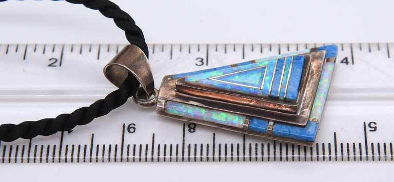 Sterling Silver Gemstone Pendant on Cord