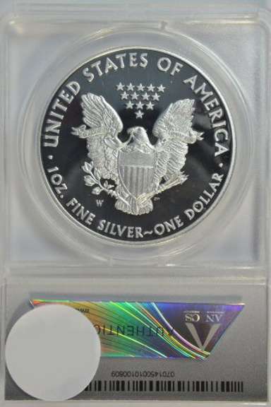 ANACS PR70DCAM 2015-W $1 Silver Eagle. 1st Day of Issue