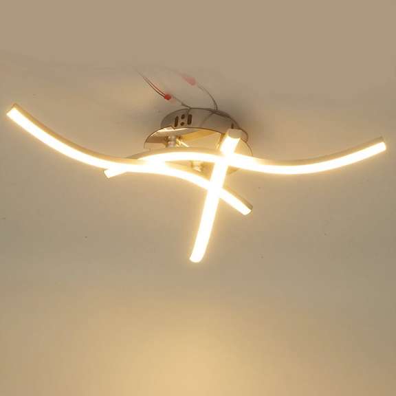 Modem LED 3 Light Ceiling Lights Satin