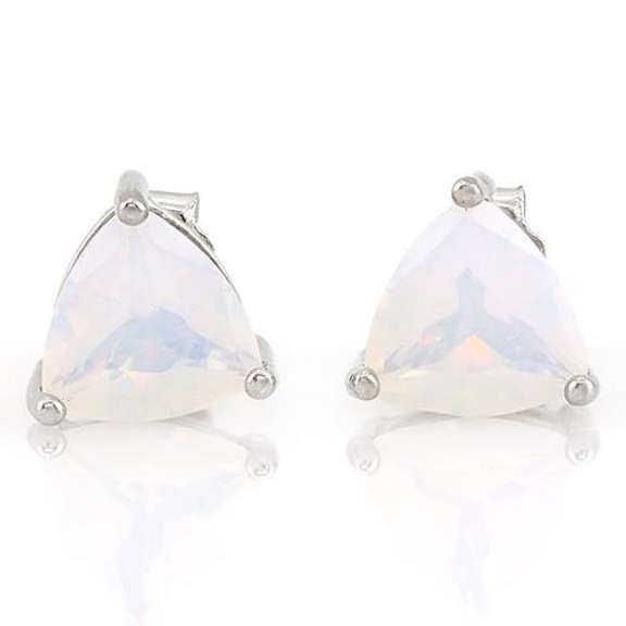 2/3 CT CREATED ETHIOPIAN OPAL 10KT SOLID GOLD EARRINGS STUD