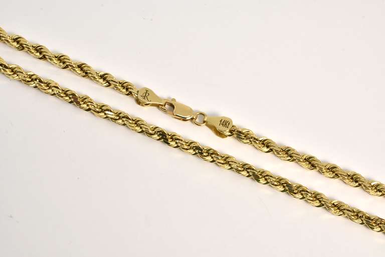 Sparkly Diamond Cut Rope Necklace