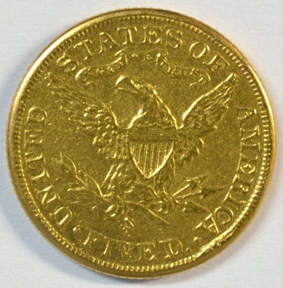 Sharp 1901-S US $5 Liberty Gold Piece. Cleaned