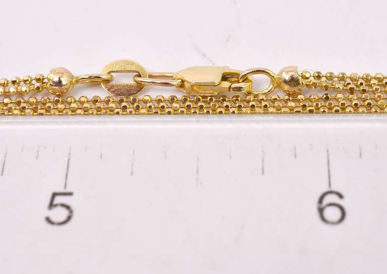 Beautiful Beaded Necklace in 14K Yellow Gold