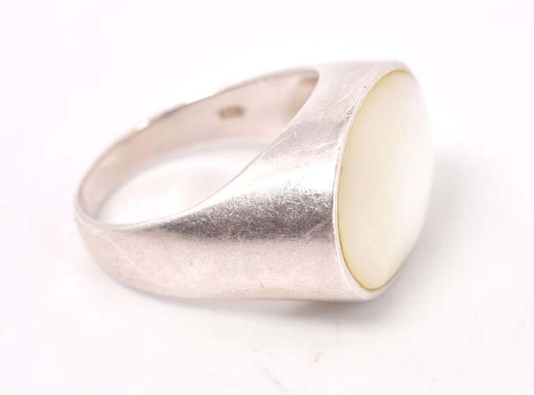 Mother of Pearl Ring in Sterling Silver