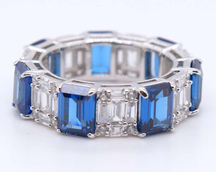 Sterling Silver Cubic Zirconia Band