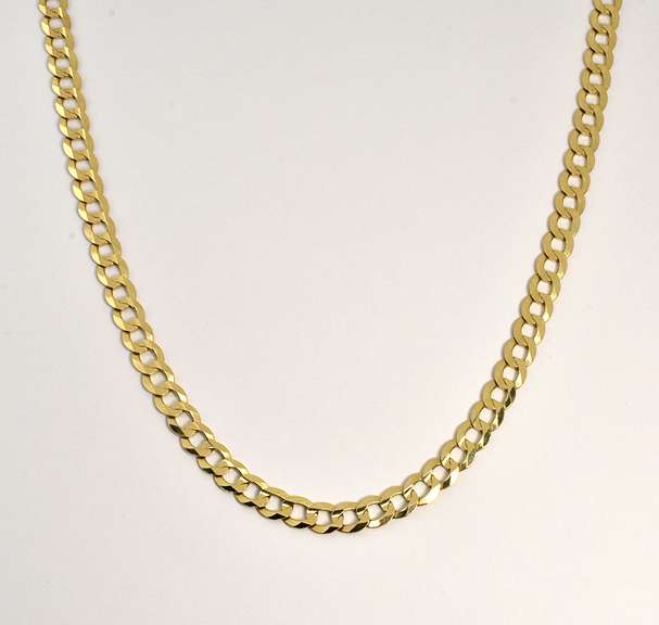 Useful Beveled Curb Link Necklace