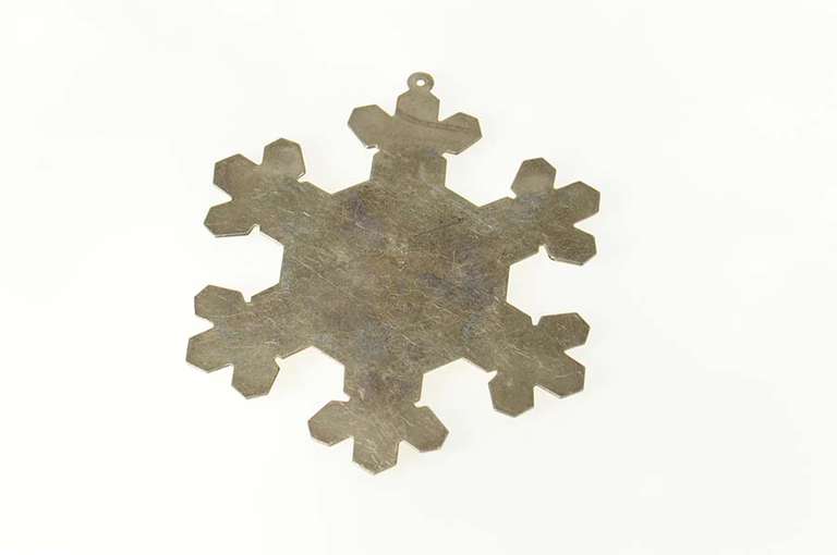 Sterling Silver 1988 Gorham Christmas Snowflake Gold Filled Ornament