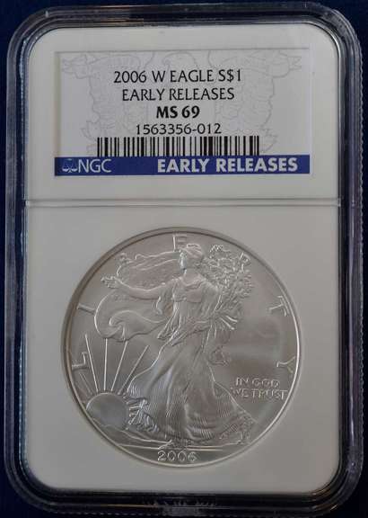 2006 W American Silver Eagle NGC MS69 Early Releases