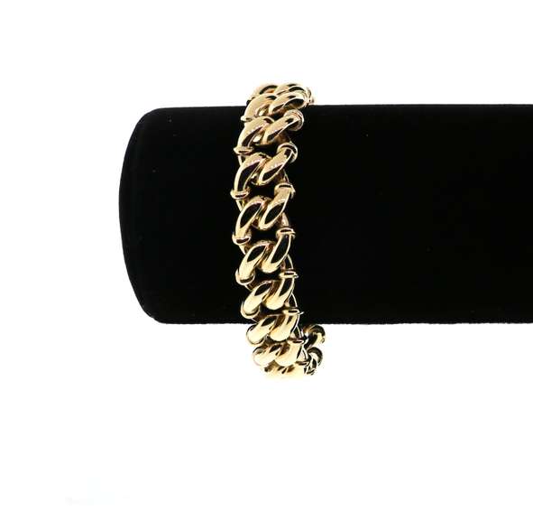 Fashionable Handmade Italian 14k Gold Curb Chain Necklace