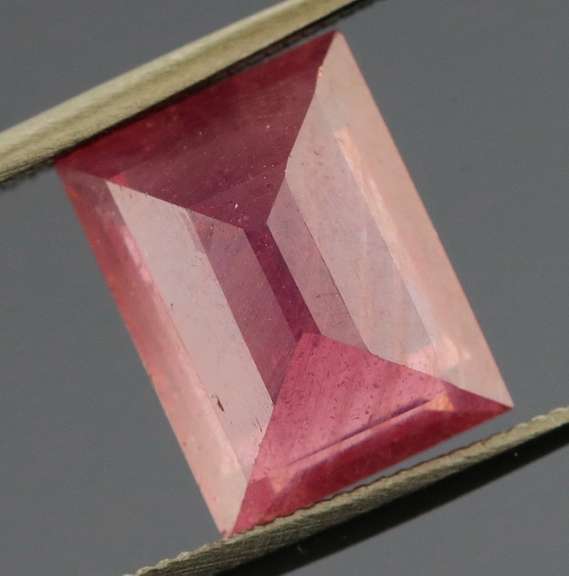 Blood red 4.04ct elongated princess cut Ruby