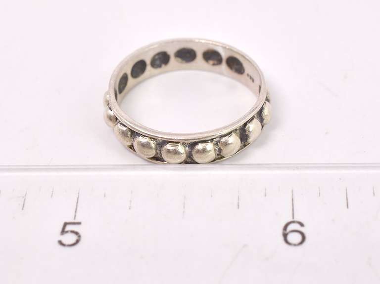 Studded Ring in Sterling Silver