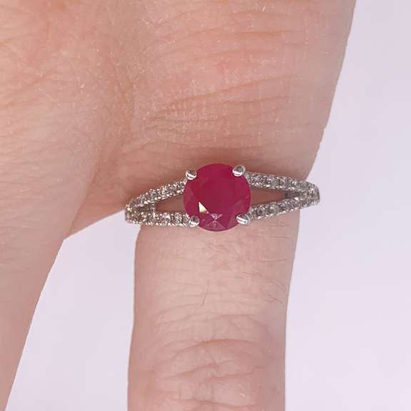 14kt Gold, Ruby, & Diamond Ring