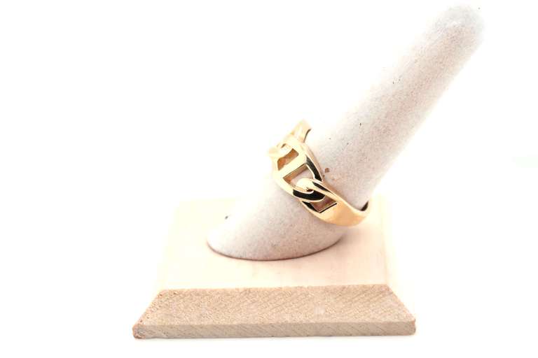 Beautiful 14k Gold Handmade Italian Mariner Chain Ring