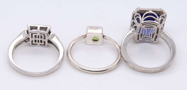 Lot of 3 Sterling Silver Rings