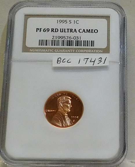 1995-S Lincoln Cent PRF NGC PF-69-RD-UC