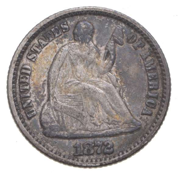 1872 Seated Liberty Half Dime
