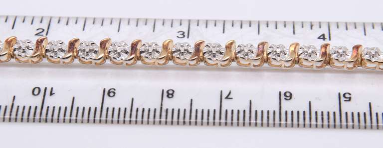 Sterling Silver Gold Plated Bracelet with Heart Charm