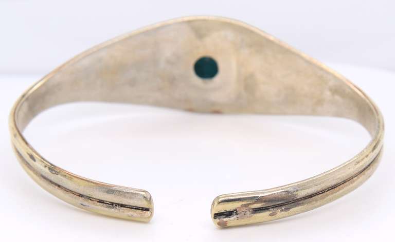 Vintage Sterling Silver Turquoise Cuff Bracelet