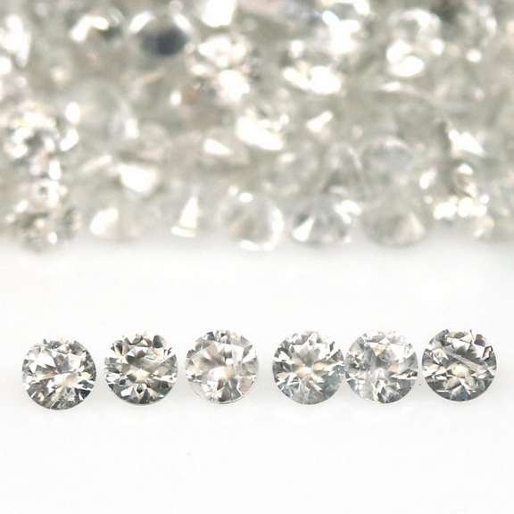Outstanding 8.17ct diamond white Zircon set