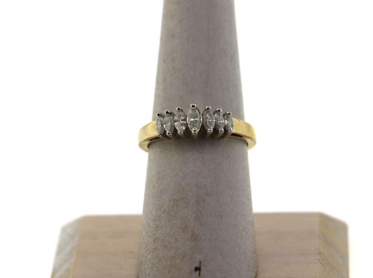 Seven Diamond 14k Gold Ring