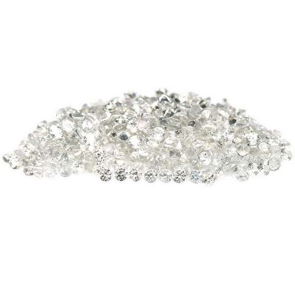 Outstanding 8.17ct diamond white Zircon set