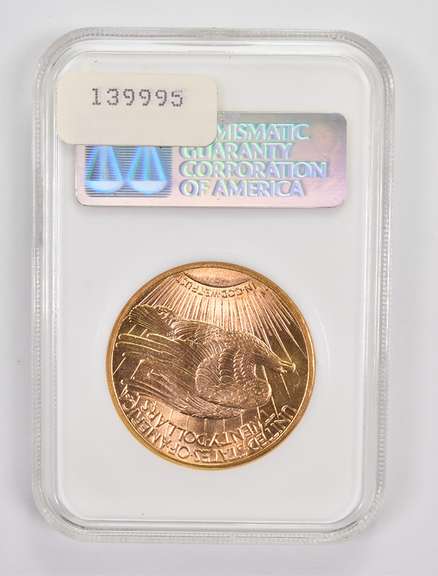 MS62 1914-D $20 Saint-Gaudens Gold Double Eagle - CAC - Graded NGC