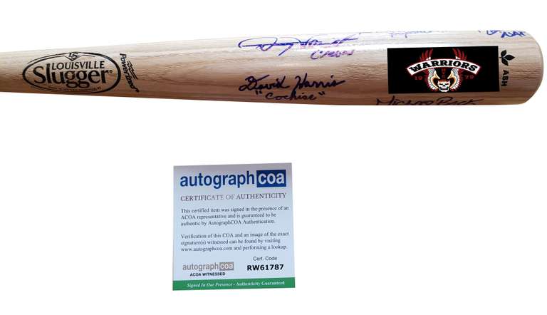 Warriors Cast Autographed X7 Baseball Bat James Remar +6 ACOA