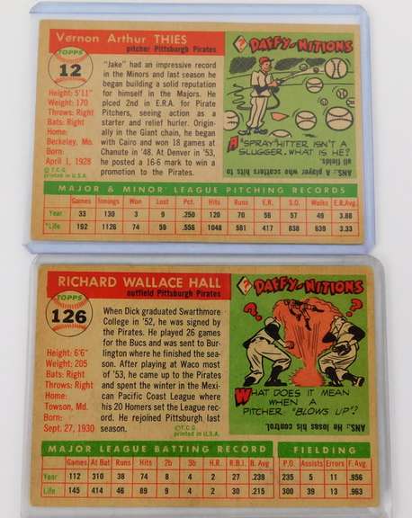 2 Topps 1955 Baseball Cards