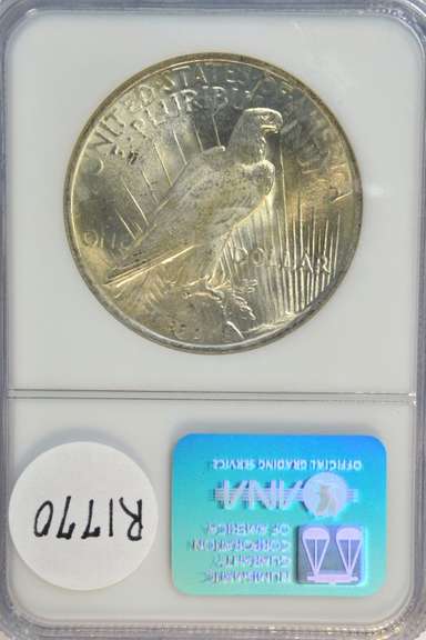 Near Gem BU 1923 Peace Silver Dollar. NGC MS64 Collectors Set