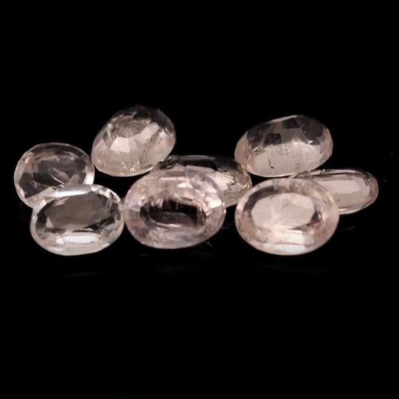 Whisper pink! 6.49ct untreated Morganite set