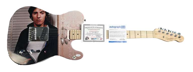 Bruce Springsteen Autographed Darkness On The Edge of Town Graphics Guitar ACOA