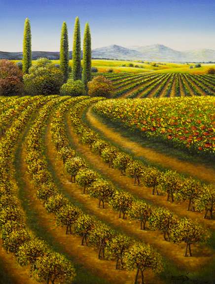 Textured Italian Style Landscape