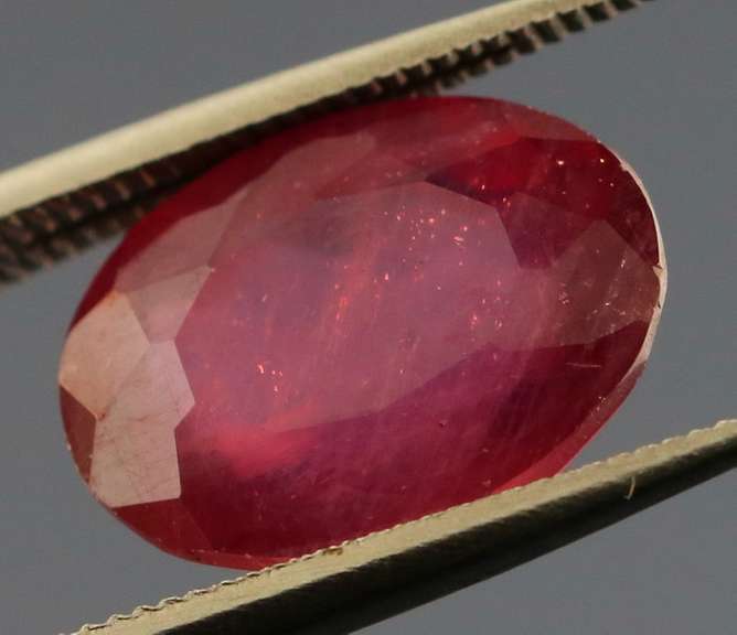 Rich blood red 5.01ct oval cut Ruby