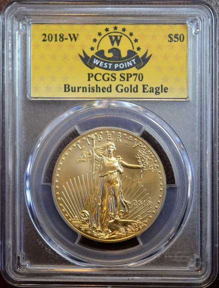 2018-W $50 Burnished Gold Eagle PCGS SP70