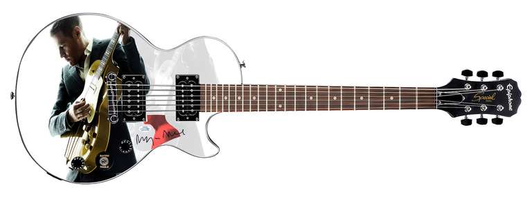 Eric Clapton Autographed Gibson Epiphone Les Paul Photo Graphics Guitar ACOA