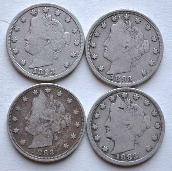 4 1883 Rackateer V Nickels