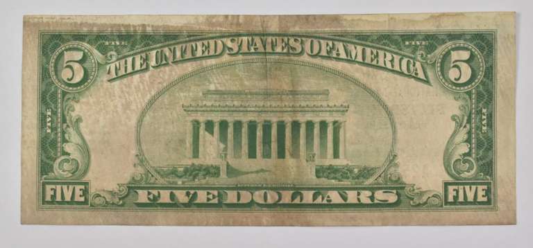 1929 $5 Pittsburgh, PA United States National Currency - 6301