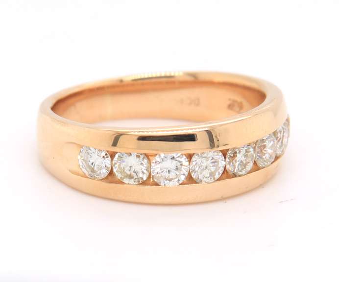 Incredible Yellow Gold Channel Set Diamond Band