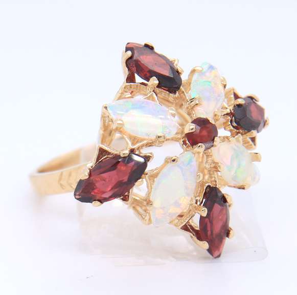 Favorite Garent and Opal Cluster Ring