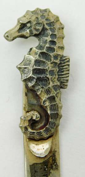 Vintage Sterling Sea Horse Book Mark