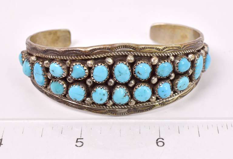 Incredible Turquoise Bracelet in Sterling Silver