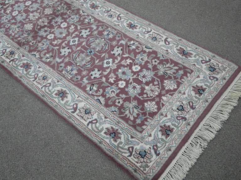 Handmade Kashan Design Runner 2.8x11.9