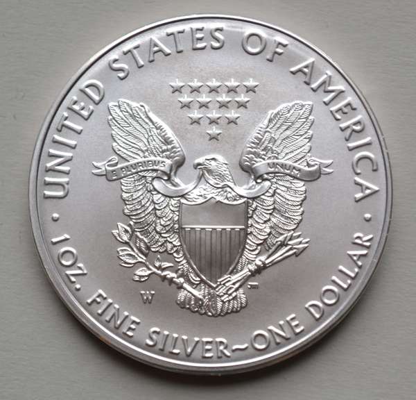 2016 W Uncirculated Silver Eagle With Box & Paper