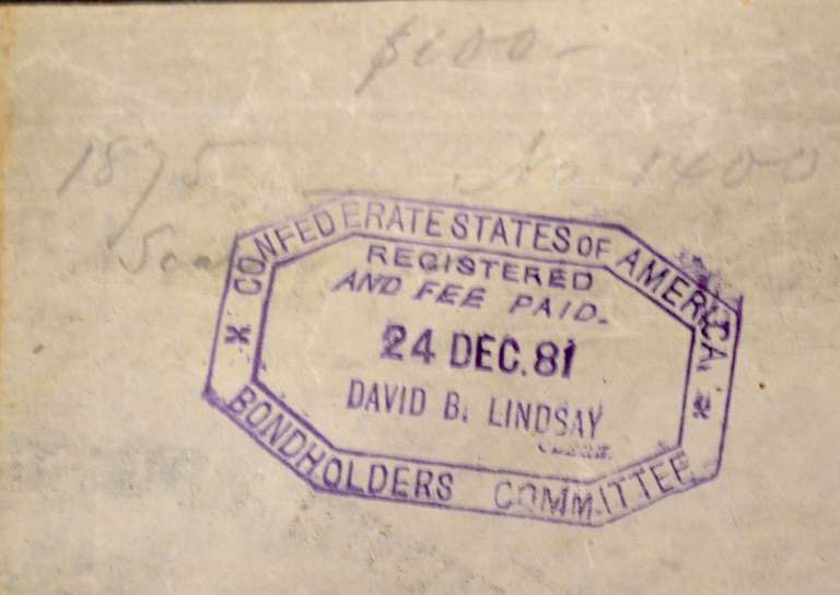 Aug 19 1861 $100 Confederate States Of America Series Coupon Bond