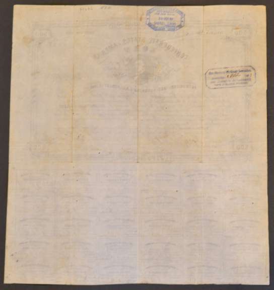 Jan 13 1863 $500 Confederate States Coupon Bond